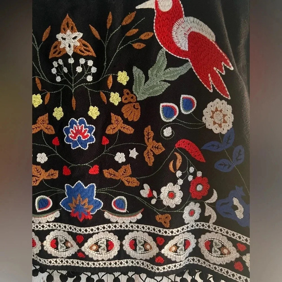 Impeccable Pig Embroidered Folk Mini Skirt - Picture 4 of 4